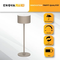 ENOVALITE LED-Akku-Tischleuchte, ELED700401, EEK: D dimmbar, CCT, sand ENOVALITE LED-Akku-Tischleuchte, ELED700401, EEK: D dimmbar, CCT, sand