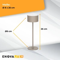 ENOVALITE LED-Akku-Tischleuchte, ELED700401, EEK: D dimmbar, CCT, sand ENOVALITE LED-Akku-Tischleuchte, ELED700401, EEK: D dimmbar, CCT, sand