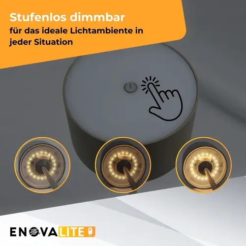 ENOVALITE LED-Akku-Tischleuchte, ELED700401, EEK: D dimmbar, CCT, sand ENOVALITE LED-Akku-Tischleuchte, ELED700401, EEK: D dimmbar, CCT, sand