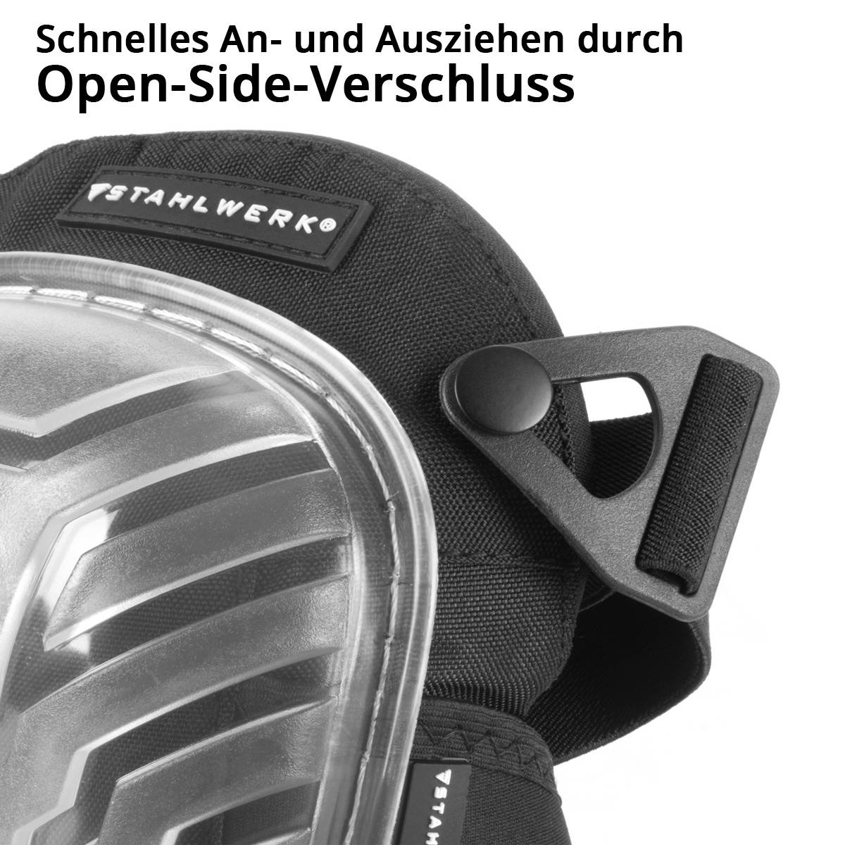STAHLWERK Profi Knieschoner, Knieschützer, Kniepolster formstabil, hochbelastbar