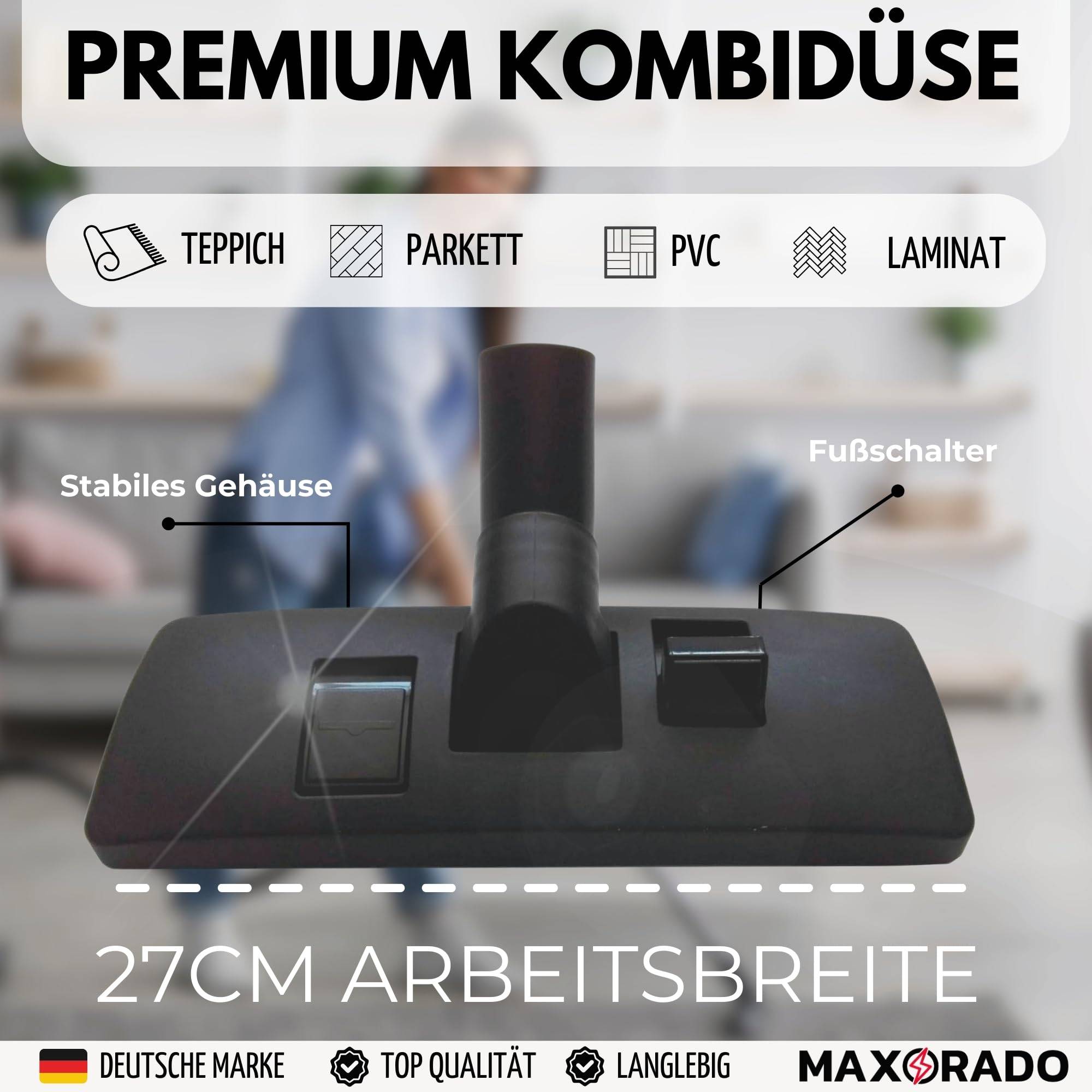 Bodendüse Set rohr für Bosch Siemens SQ4GP1264 Staubsauger Q 4.0 green power allergy VSZ5337 VSQ5X12M1 Staubsaugerrohr