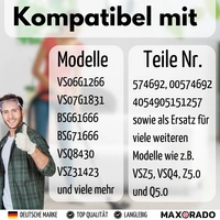 Bodendüse Set rohr für Bosch Siemens SQ4GP1264 Staubsauger Q 4.0 green power allergy VSZ5337 VSQ5X12M1 Staubsaugerrohr Bodendüse Set rohr für Bosch Siemens SQ4GP1264 Staubsauger Q 4.0 green power allergy VSZ5337 VSQ5X12M1 Staubsaugerrohr