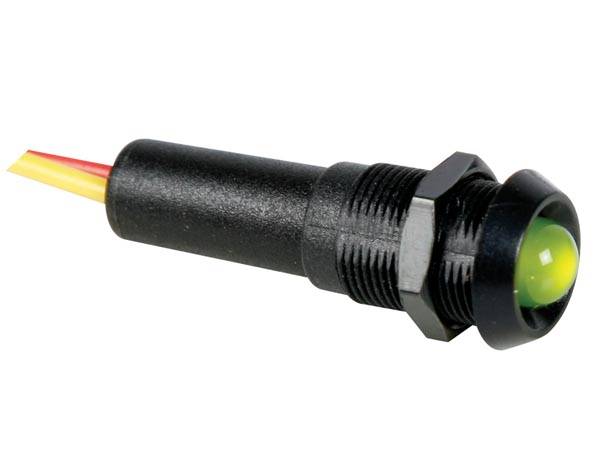 LED-SIGNALLEUCHTE 12 V GRÜN - SCHWARZES GEHÄUSE