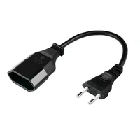 Kurzes 0,2m Euro Verlängerungskabel Verlängerung Stromkabel 20cm kurz schwarz Kurzes 0,2m Euro Verlängerungskabel Verlängerung Stromkabel 20cm kurz schwarz