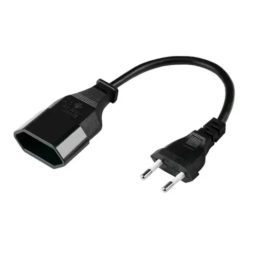 Kurzes 0,2m Euro Verlängerungskabel Verlängerung Stromkabel 20cm kurz schwarz Kurzes 0,2m Euro Verlängerungskabel Verlängerung Stromkabel 20cm kurz schwarz