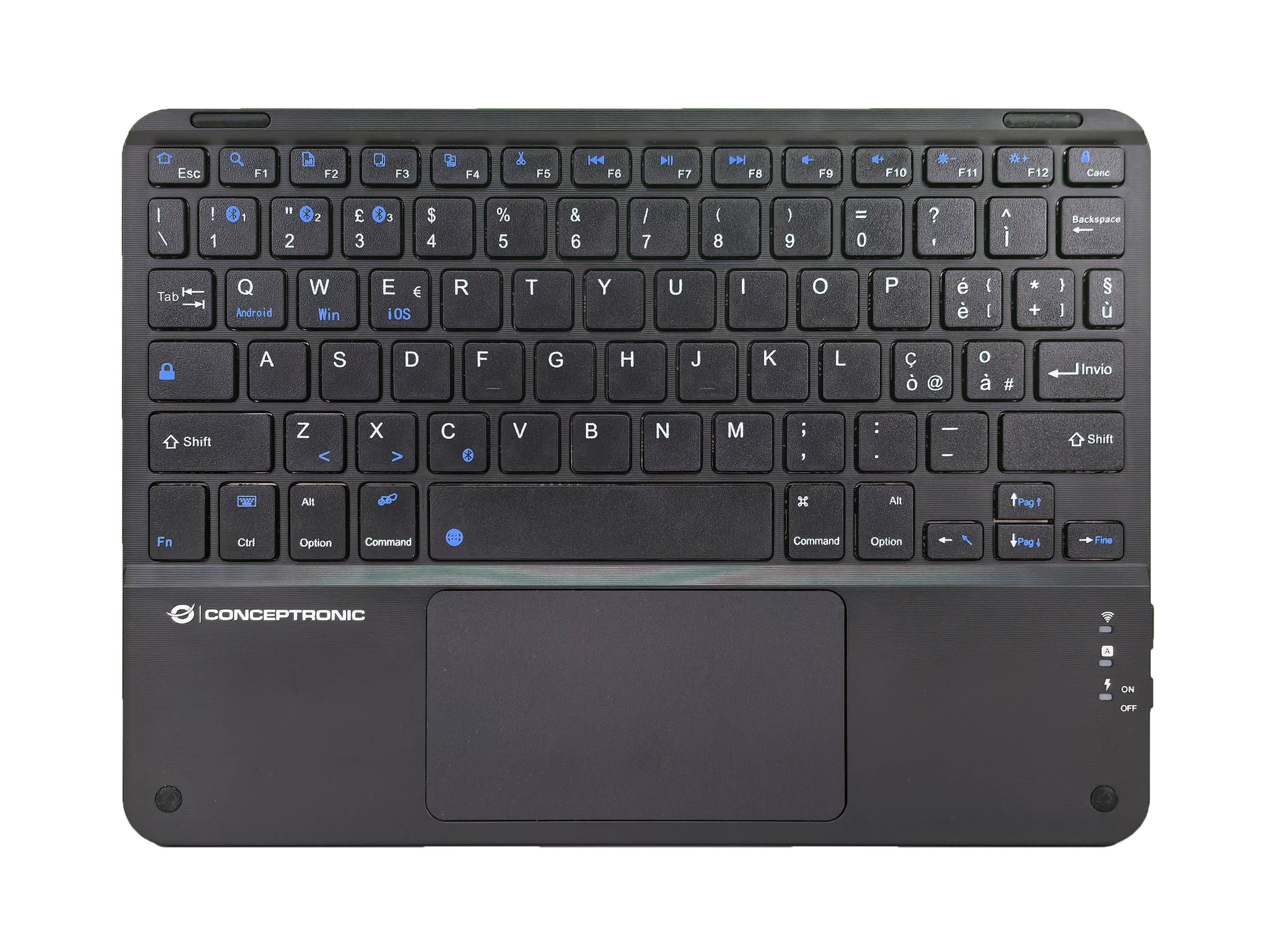 CONCEPTRONIC Wireless Tastatur, Layout italien. 10" schwarz