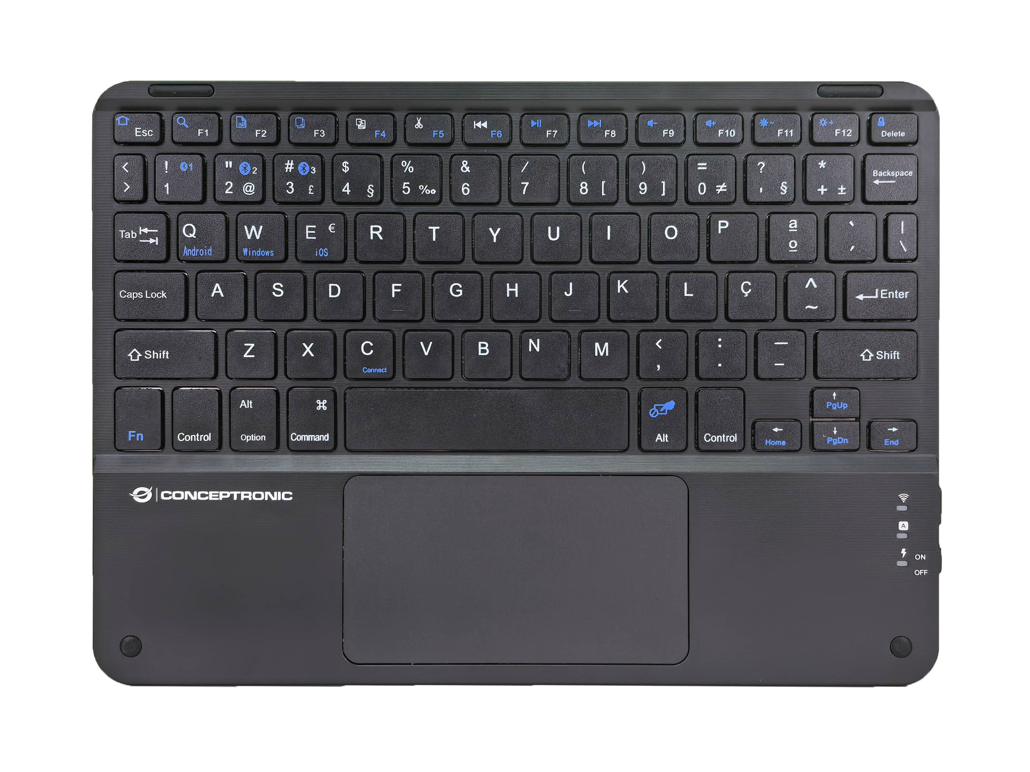 CONCEPTRONIC Wireless Tastatur, Layout portug. 10" schwarz
