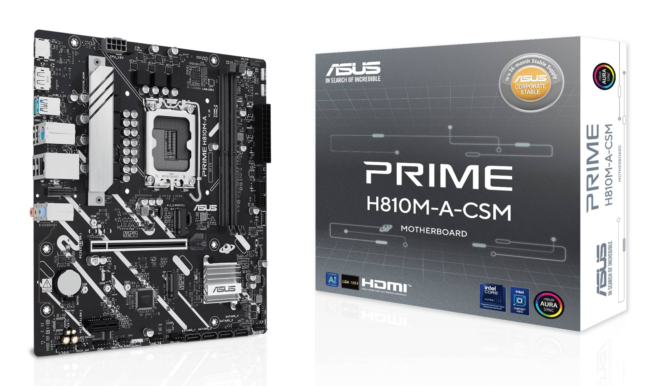 MB ASUS PRIME H810M-A-CSM (Intel,LGA1851,DDR5,mATX)