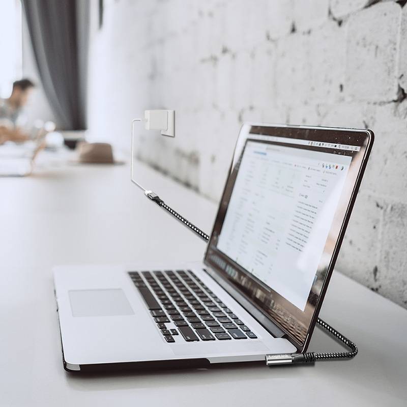 LOGILINK USB3.2 Kabel CUA0112 USB-C M 90°/USB-C F PD AV Alu 2m schwarz/grau