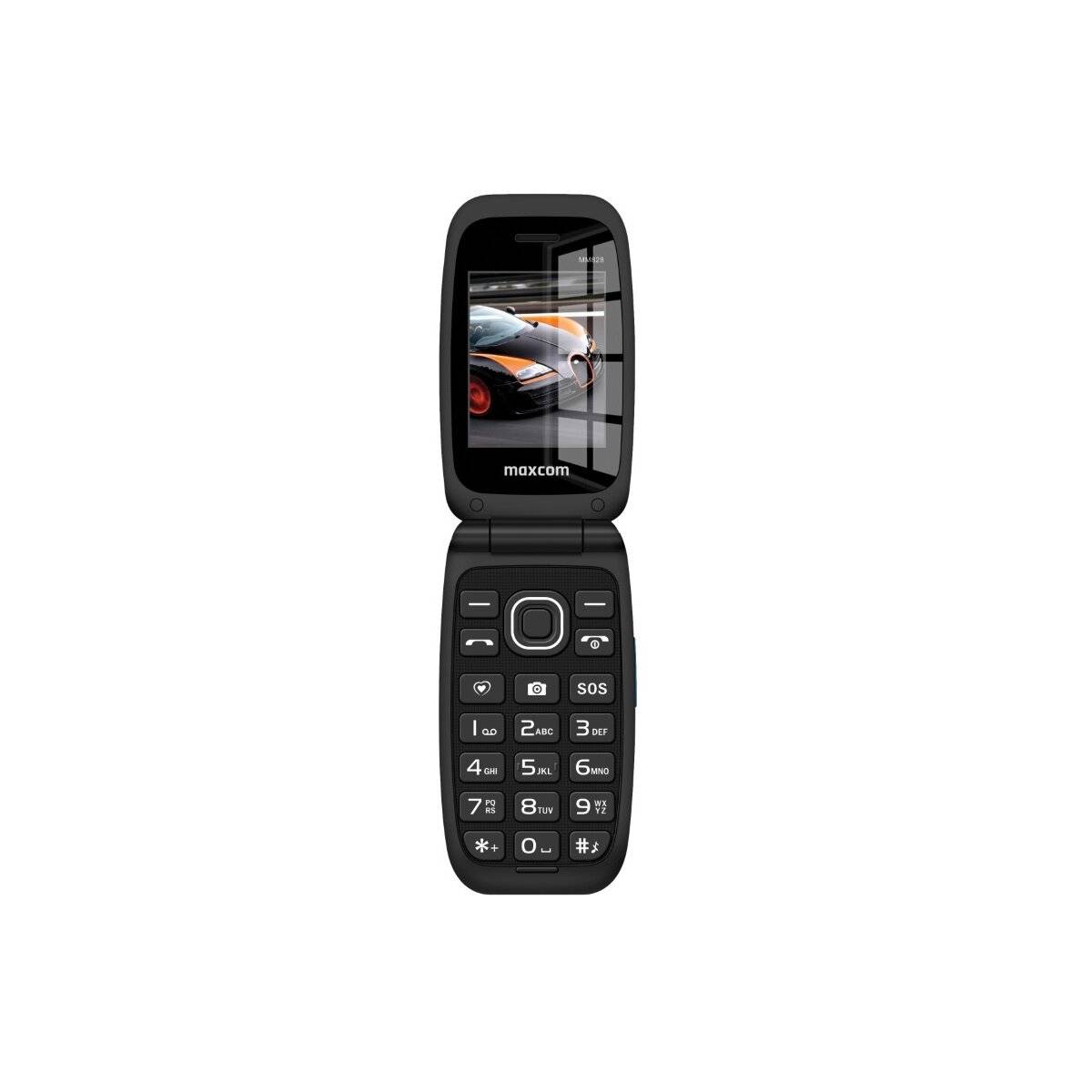 Maxcom Comfort MM828 4G Blau Klapphandy mit großem Display, SOS-Taste und 4G-Konnektivität