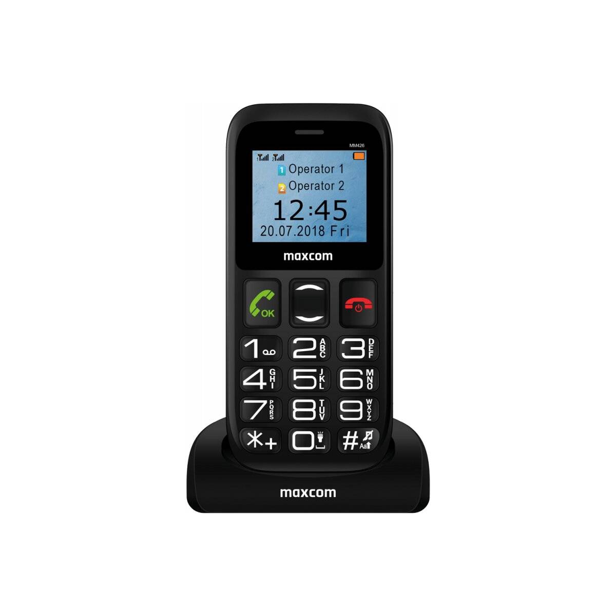 Maxcom Comfort MM426  Seniorenfreundliches Mobiltelefon mit 1,77 Zoll Display und SOS-Taste
