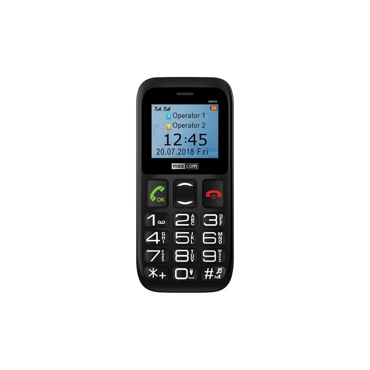 Maxcom Comfort MM426  Seniorenfreundliches Mobiltelefon mit 1,77 Zoll Display und SOS-Taste
