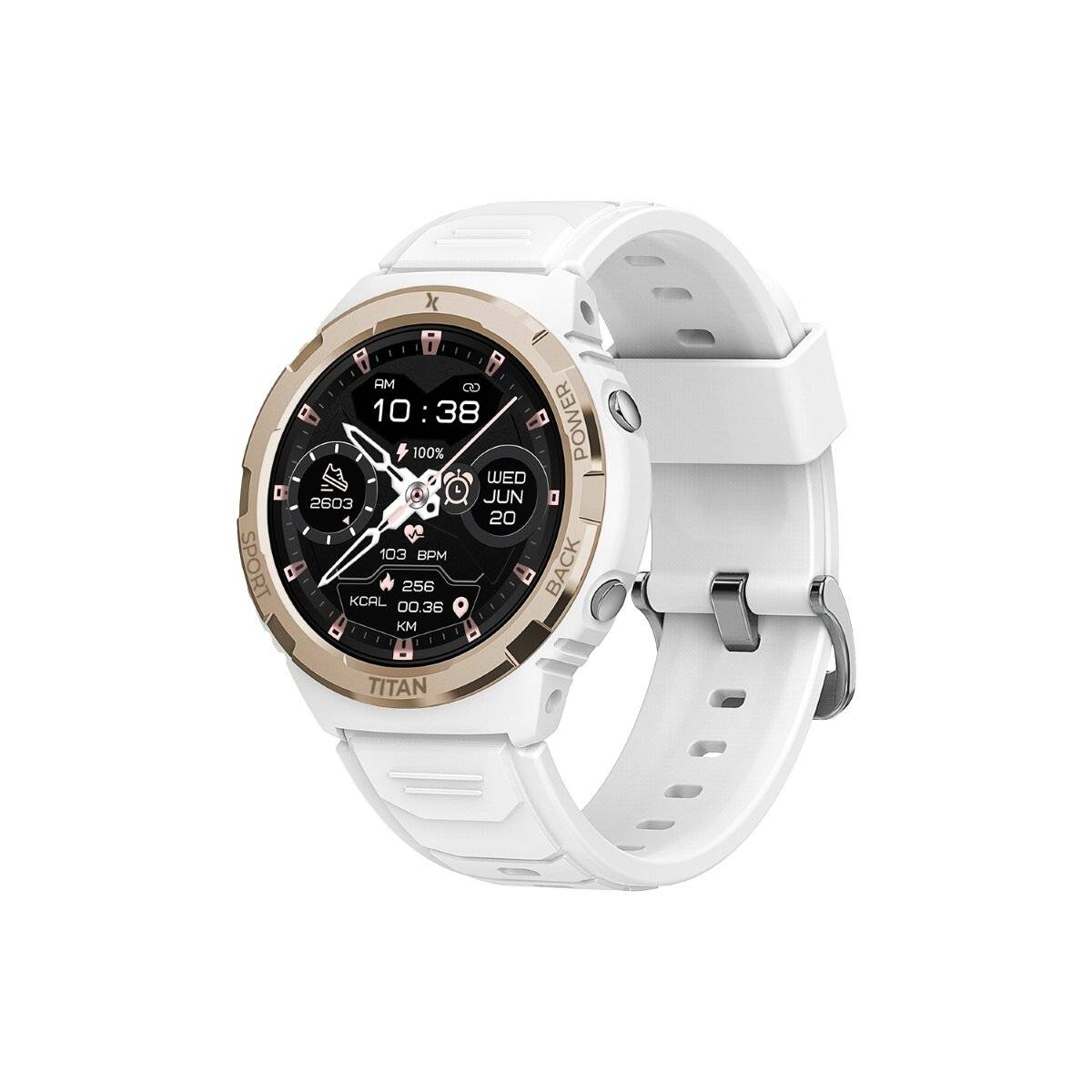 Maxcom FW100 Valkiria White  Robuste Smartwatch mit 1,3 Zoll AMOLED-Display