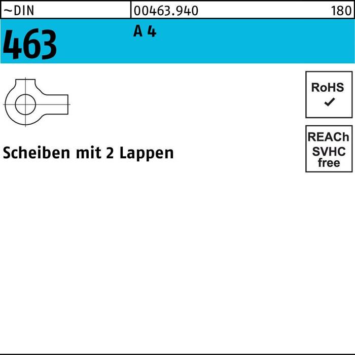 Scheibe DIN 463 2 Lappen 21 A 4 10 Stück