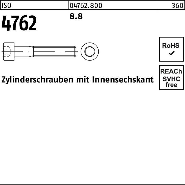 Zylinderschraube ISO 4762 Innen-6kt M18x 140 8.8 25 Stück