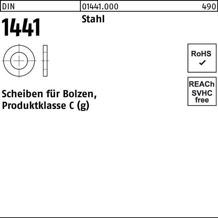 Scheibe DIN 1441 f.Bolzen 19x 30x 4 Stahl 200 Stück