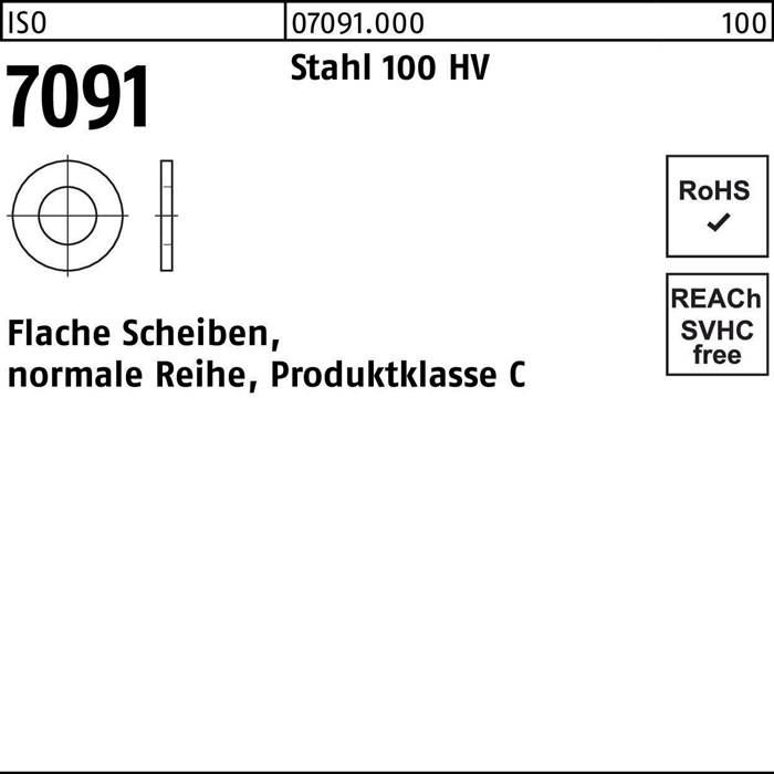 Unterlegscheibe ISO 7091 6 Stahl 100 HV 1000 Stück