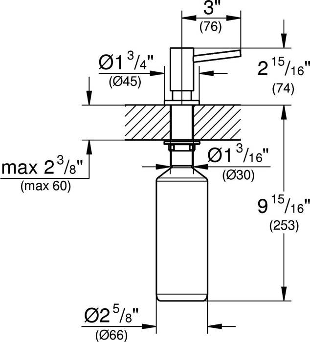 Grohe Spülmittelspender COSMOPOLITAN f Flüssigseifen su-st