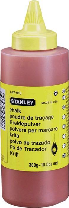 Schlagschnurkreide 115g rot wasserfest,schwer löslich Ku.-Flasche STANLEY