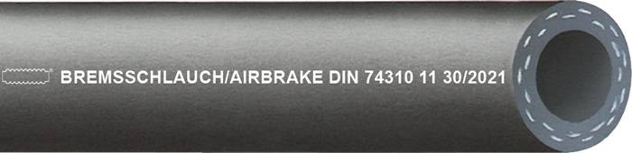Stickstoffschlauch AIRBRAKE ID 11,0mm AD 18,0mm L.40m Schwarz TEGUMA