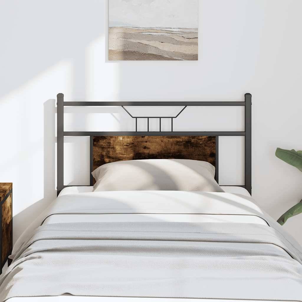 vidaXL Kopfteil Räuchereiche 75 cm Holzwerkstoff und Stahl