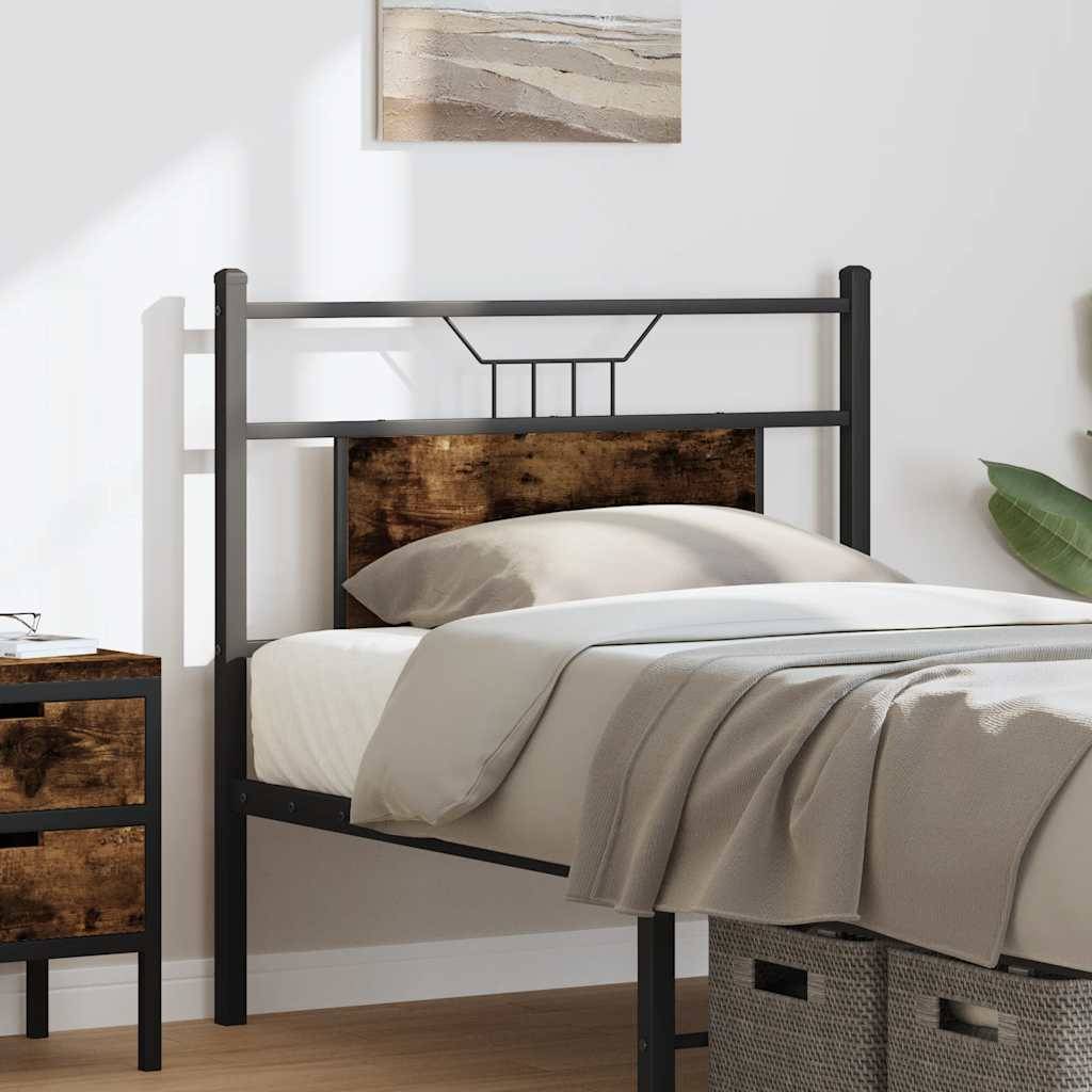 vidaXL Kopfteil Räuchereiche 75 cm Holzwerkstoff und Stahl