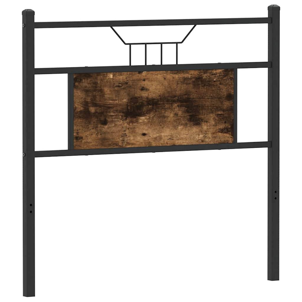 vidaXL Kopfteil Räuchereiche 75 cm Holzwerkstoff und Stahl