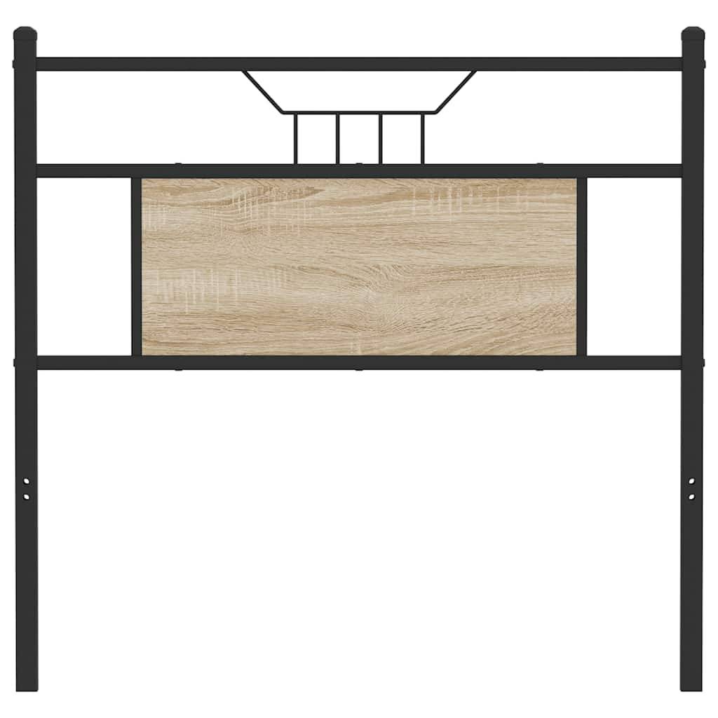 vidaXL Kopfteil Sonoma-Eiche 80 cm Holzwerkstoff und Stahl