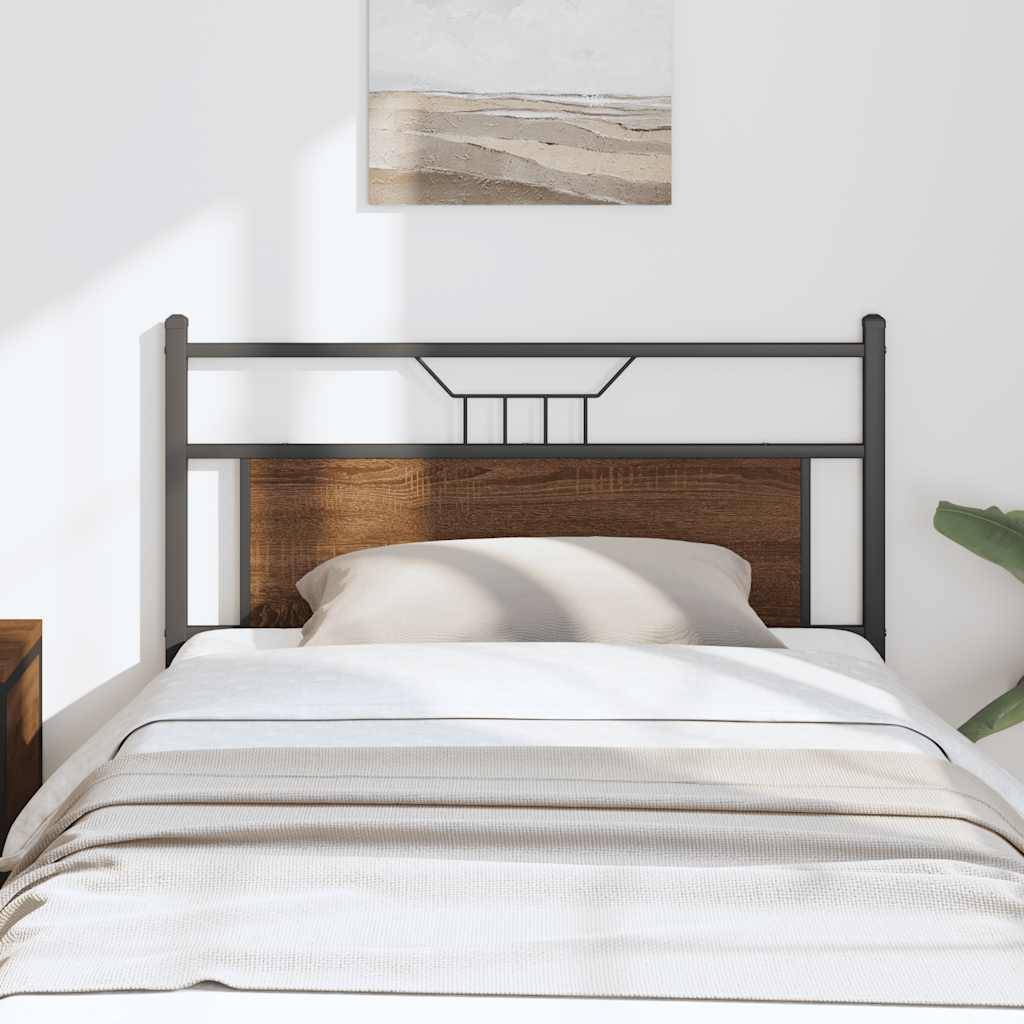 vidaXL Kopfteil Braun Eichen-Optik 100 cm Holzwerkstoff und Stahl