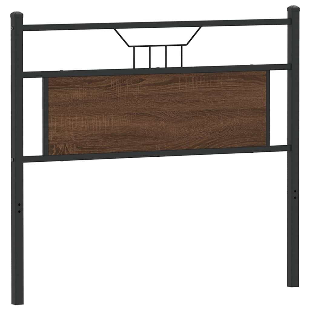 vidaXL Kopfteil Braun Eichen-Optik 100 cm Holzwerkstoff und Stahl
