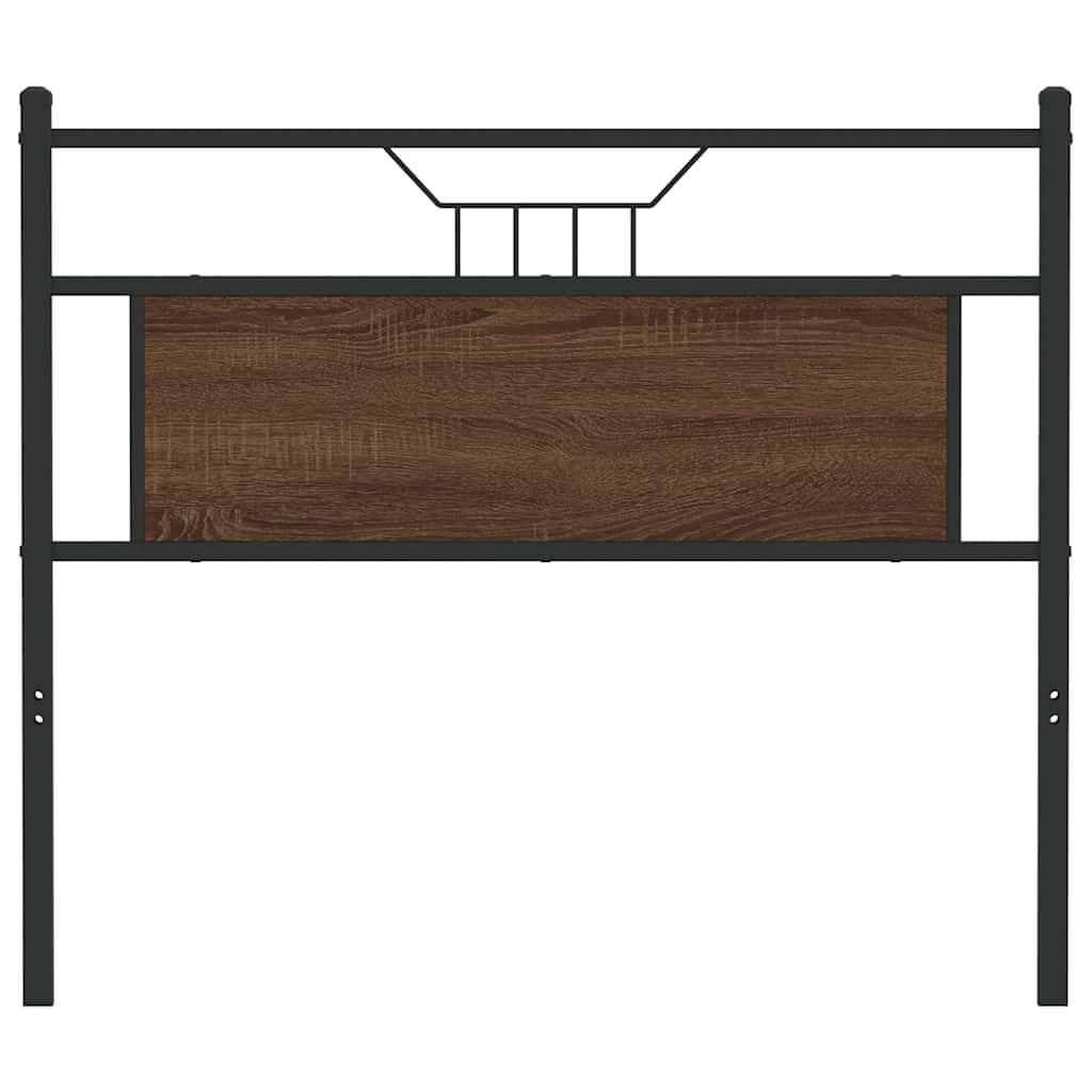 vidaXL Kopfteil Braun Eichen-Optik 100 cm Holzwerkstoff und Stahl
