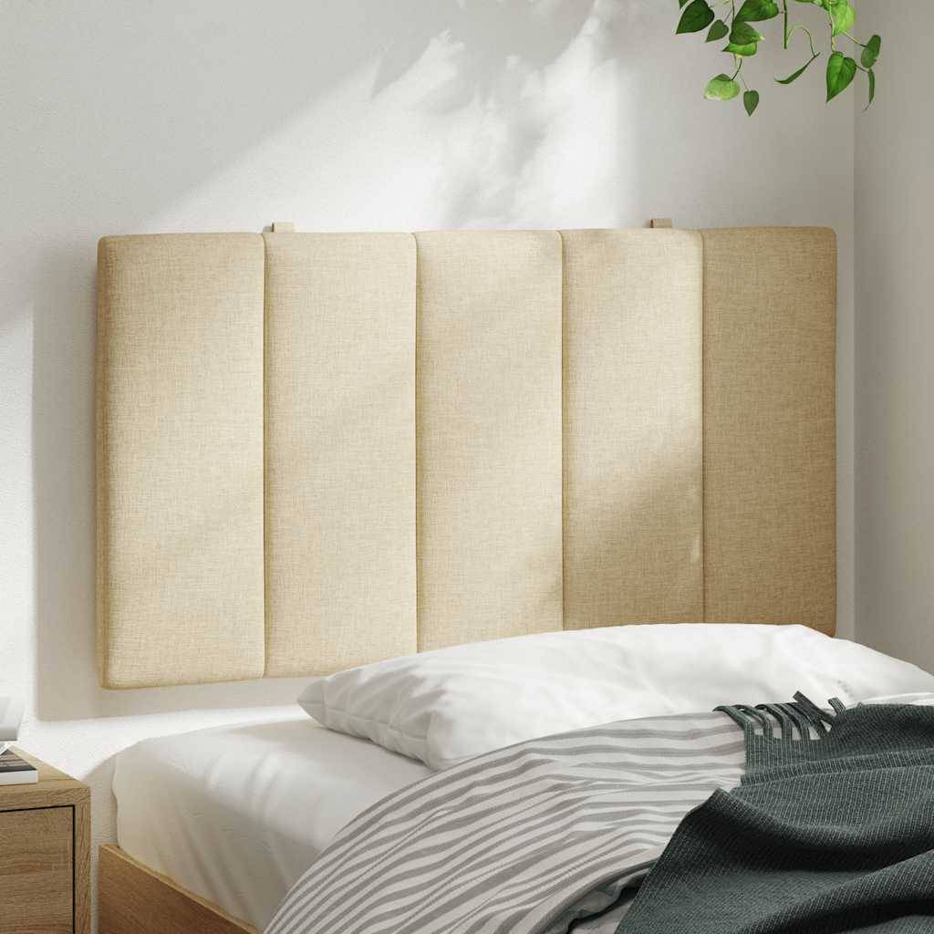 vidaXL Kopfteil-Kissen "Hanko" Creme 80 cm Stoff