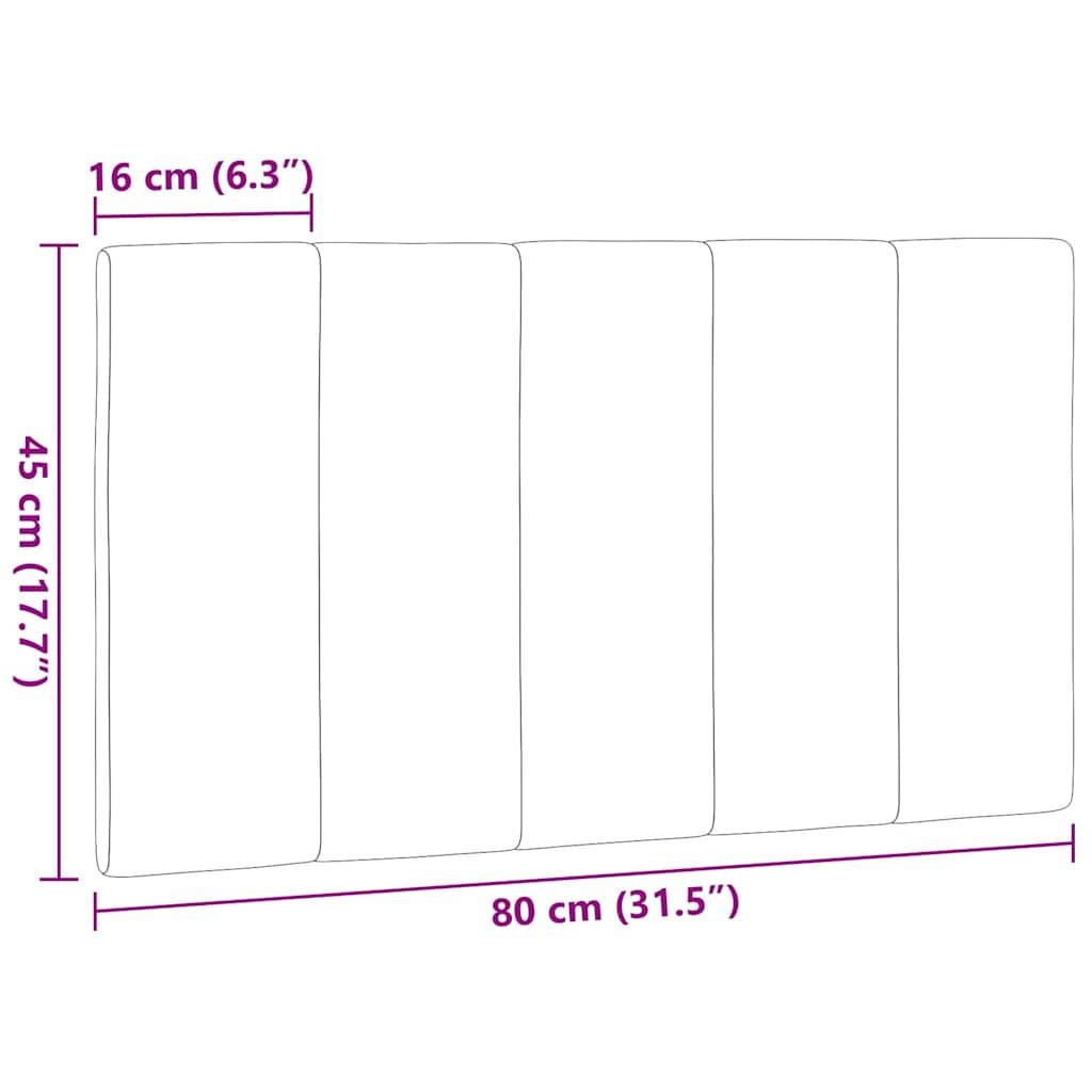vidaXL Kopfteil-Kissen "Hanko" Dunkelbraun 80 cm Stoff