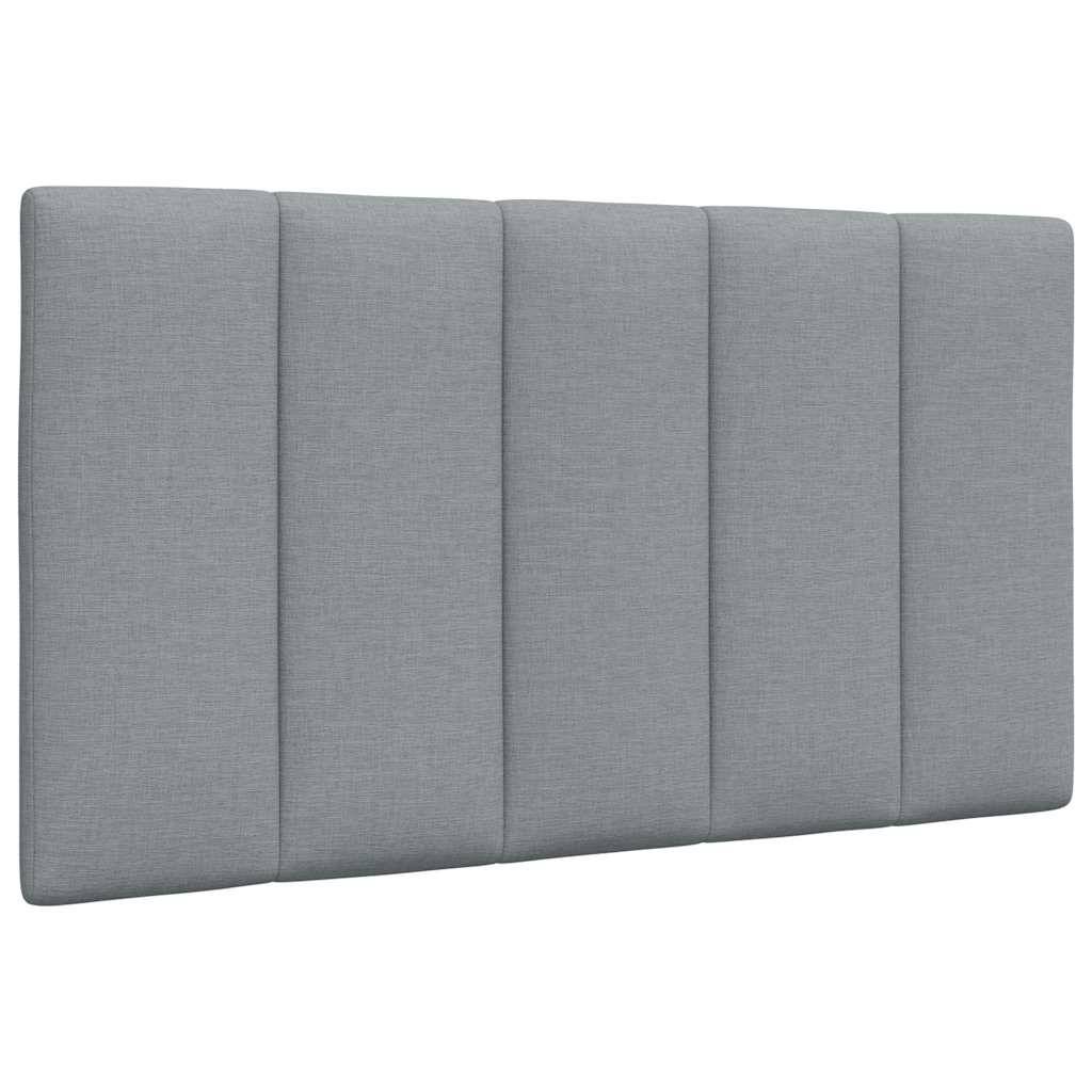 vidaXL Kopfteil-Kissen "Hanko" Hellgrau 90 cm Stoff