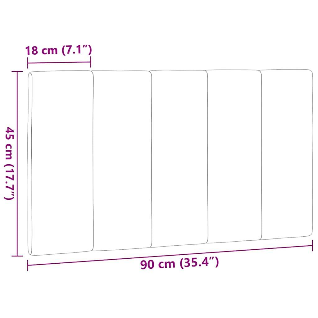 vidaXL Kopfteil-Kissen "Hanko" Hellgrau 90 cm Stoff