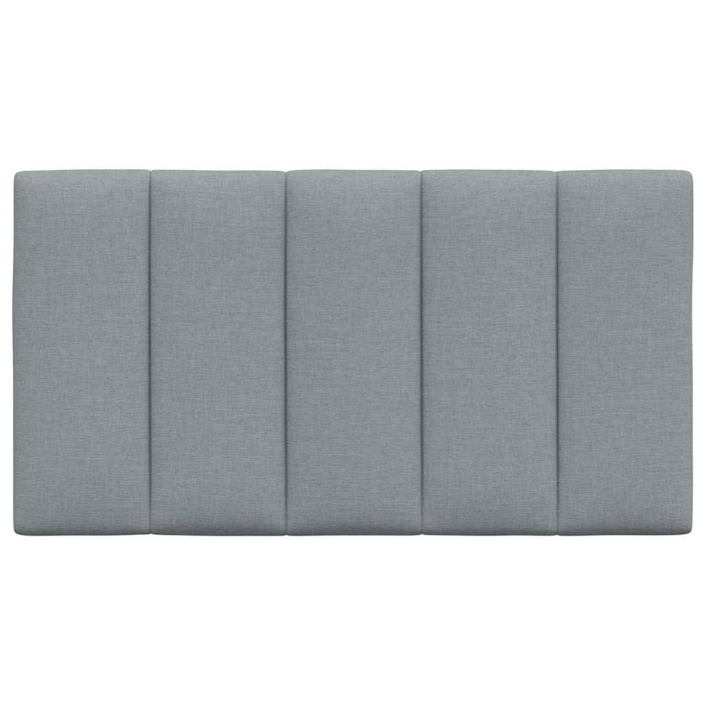 vidaXL Kopfteil-Kissen "Hanko" Hellgrau 90 cm Stoff