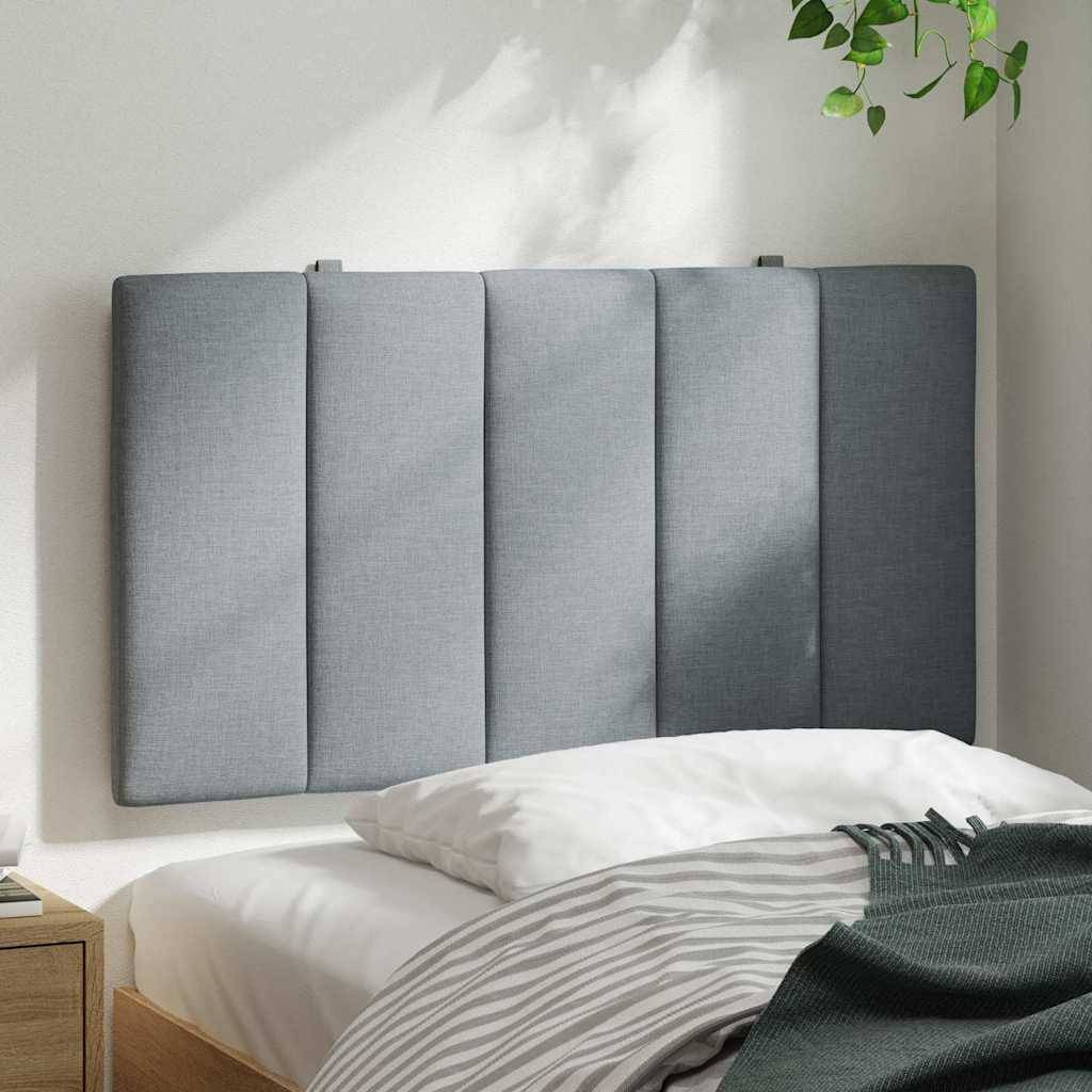 vidaXL Kopfteil-Kissen "Hanko" Hellgrau 90 cm Stoff