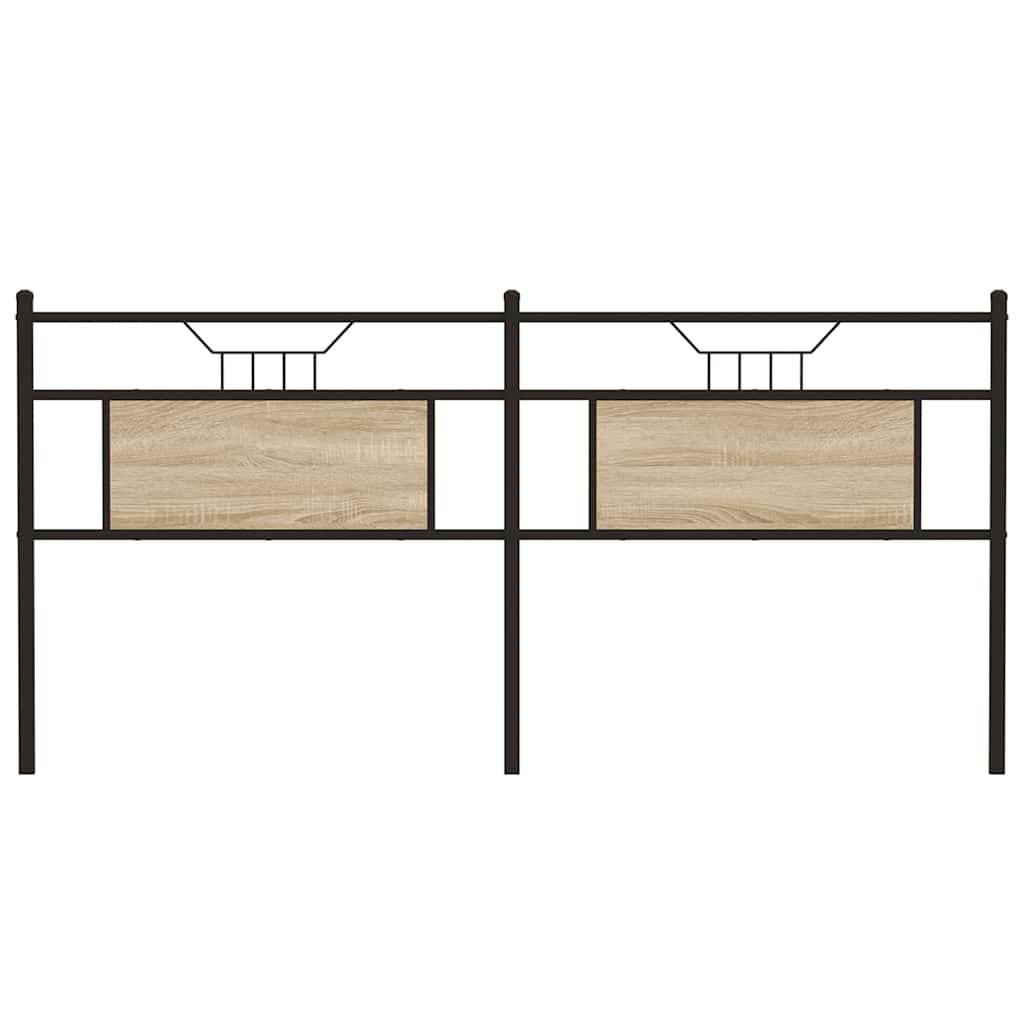 vidaXL Kopfteil Sonoma-Eiche 180 cm Holzwerkstoff und Stahl
