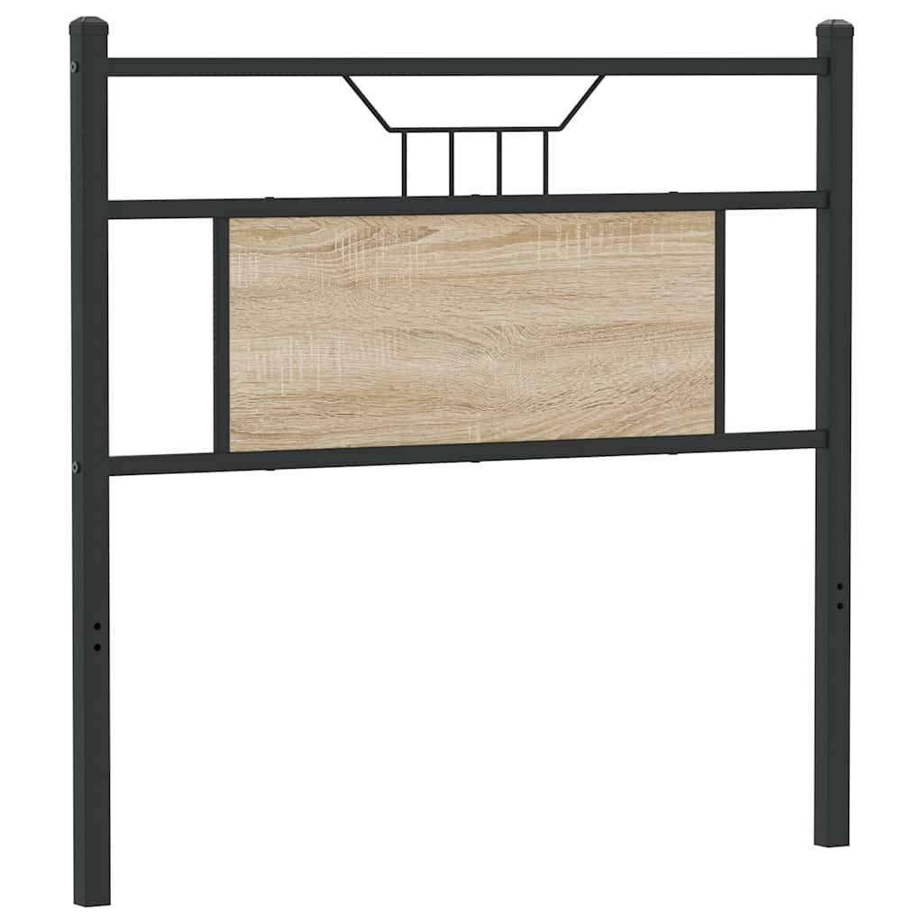 vidaXL Kopfteil Sonoma-Eiche 80 cm Holzwerkstoff und Stahl