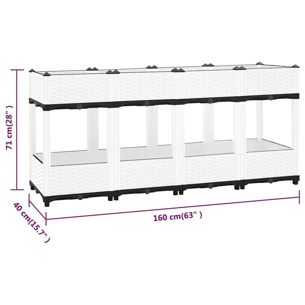 vidaXL Hochbeet 160x40x71 cm Polypropylen