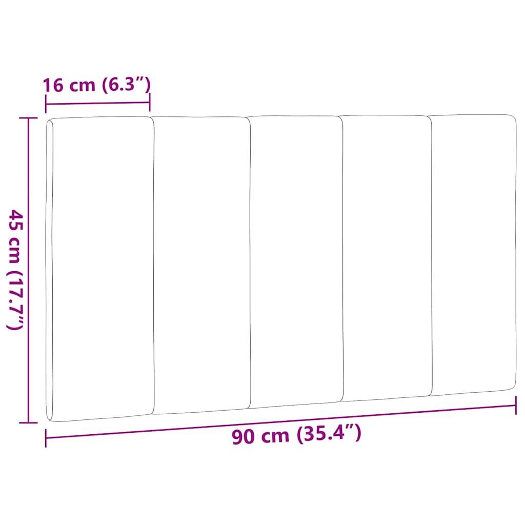 vidaXL Kopfteil-Kissen Taupe 90 cm Stoff