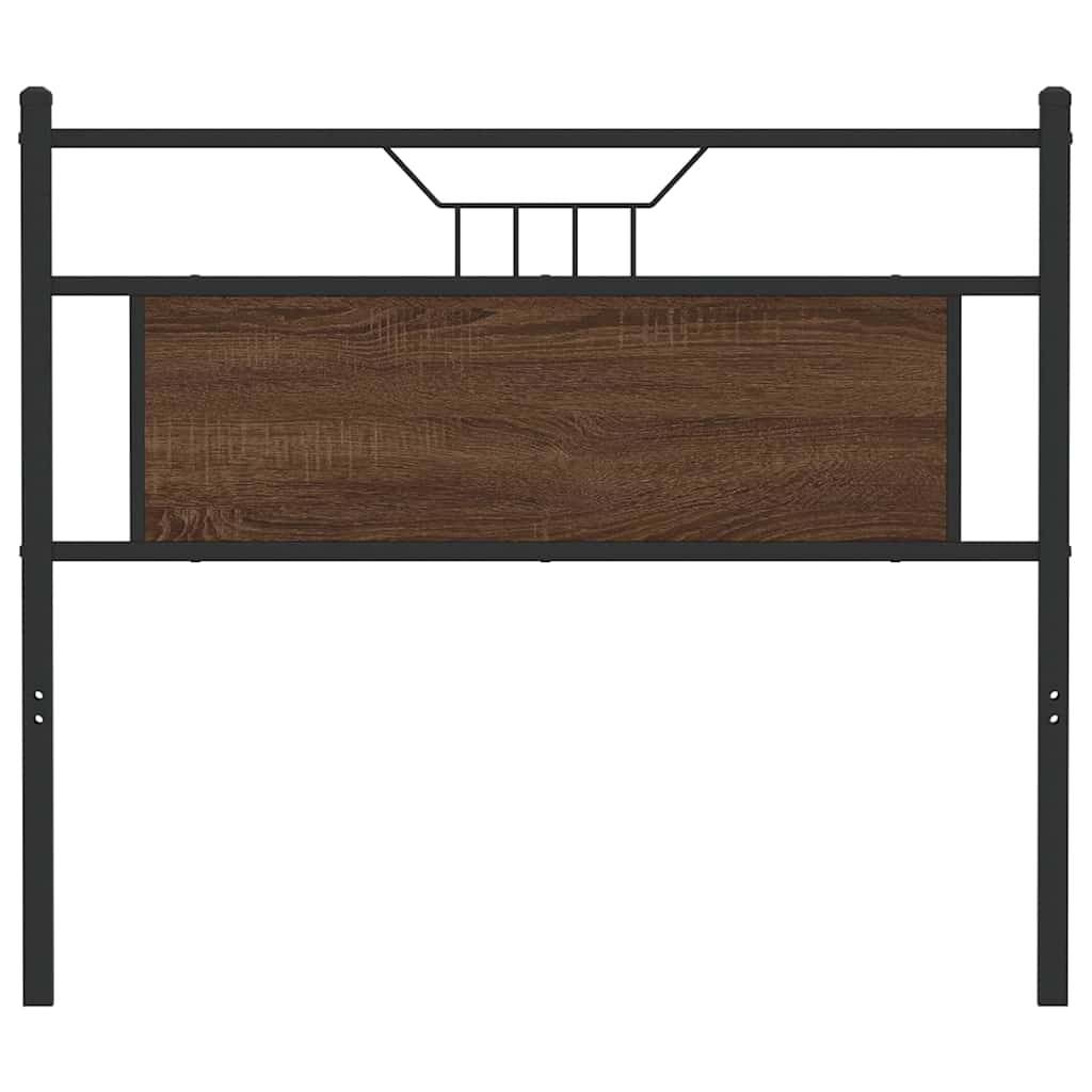 vidaXL Kopfteil Braun Eichen-Optik 107 cm Holzwerkstoff und Stahl