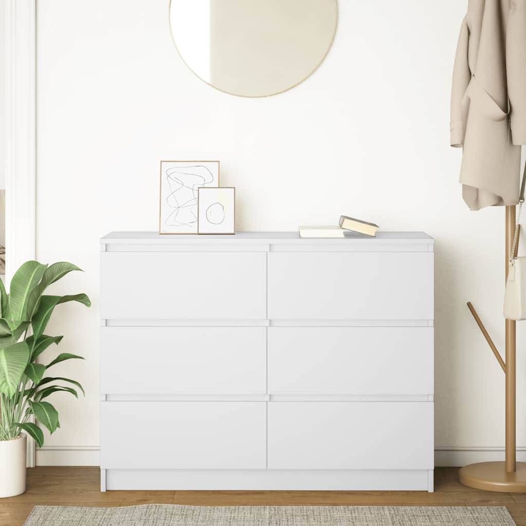 vidaXL Sideboard Weiß 100x35x76 cm Holzwerkstoff