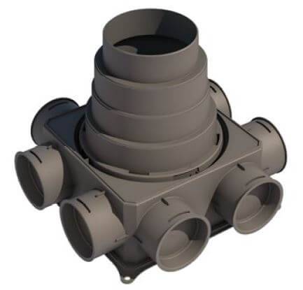 Luftverteiler DN 125 - 180 Airbox Compact 8 von Aereco - 360042