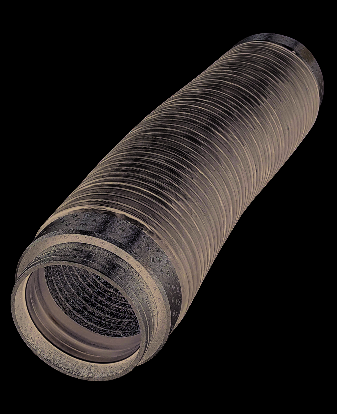 Flexelement ComfoPipe Compact DN200 1 m, gedämmt, schwarz von Zehnder - 990328766