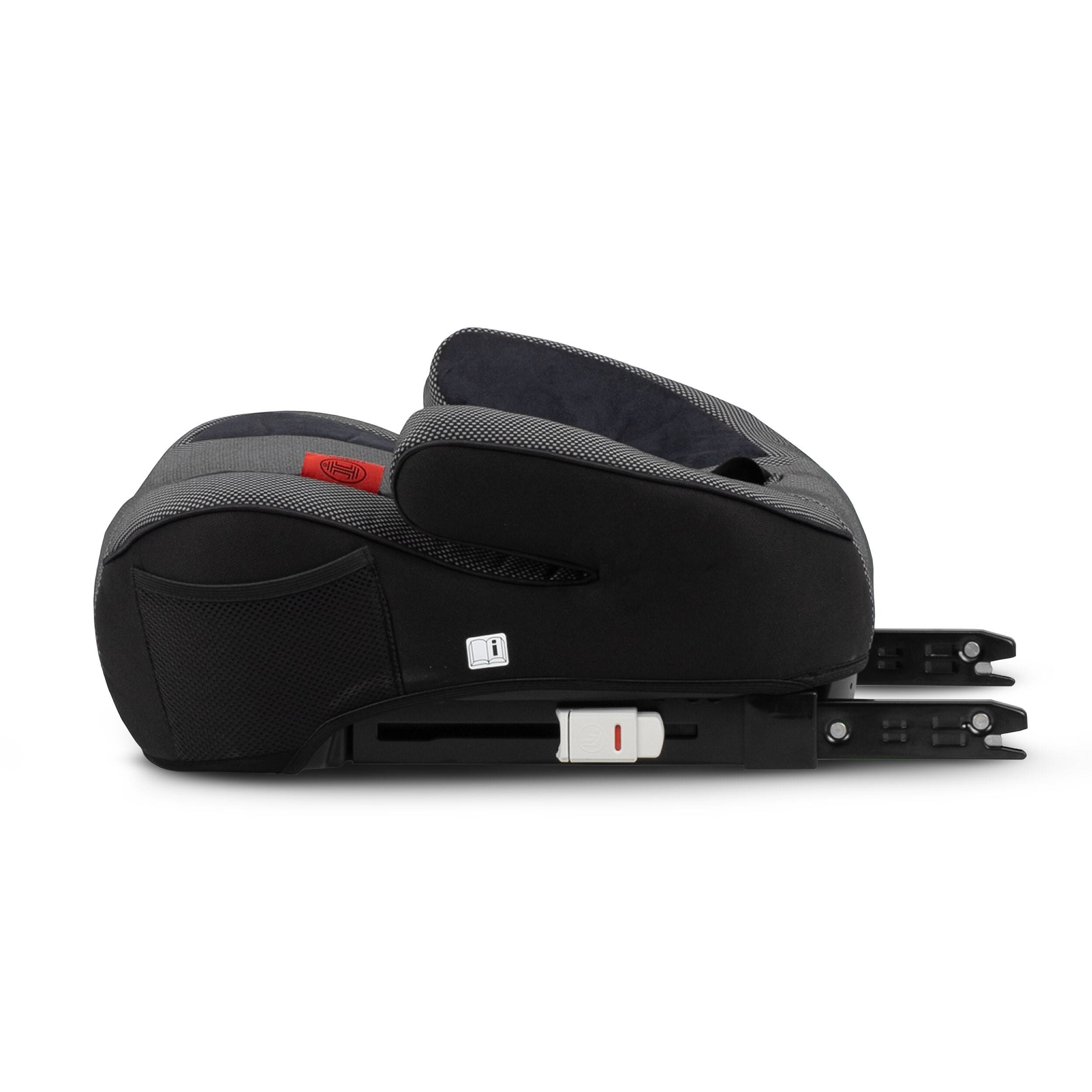 HEYNER® Sitzerhöhung i-Fix-SafeUp-L i-Size ISOFIX Autokindersitz Pkw Zertifiziert nach R129 (125-150 cm),