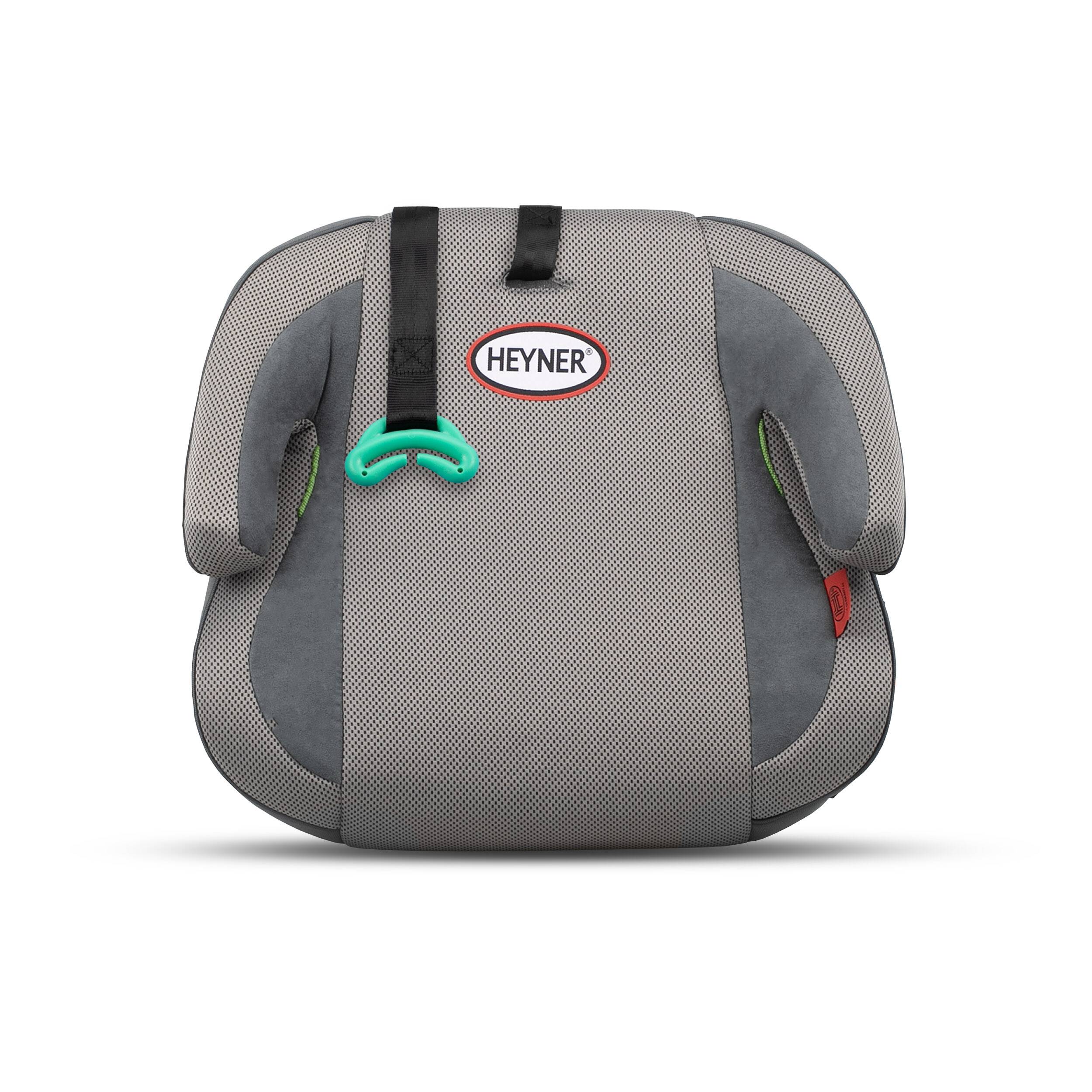 HEYNER® Sitzerhöhung i-Fix-SafeUp-L i-Size ISOFIX Autokindersitz Pkw grau