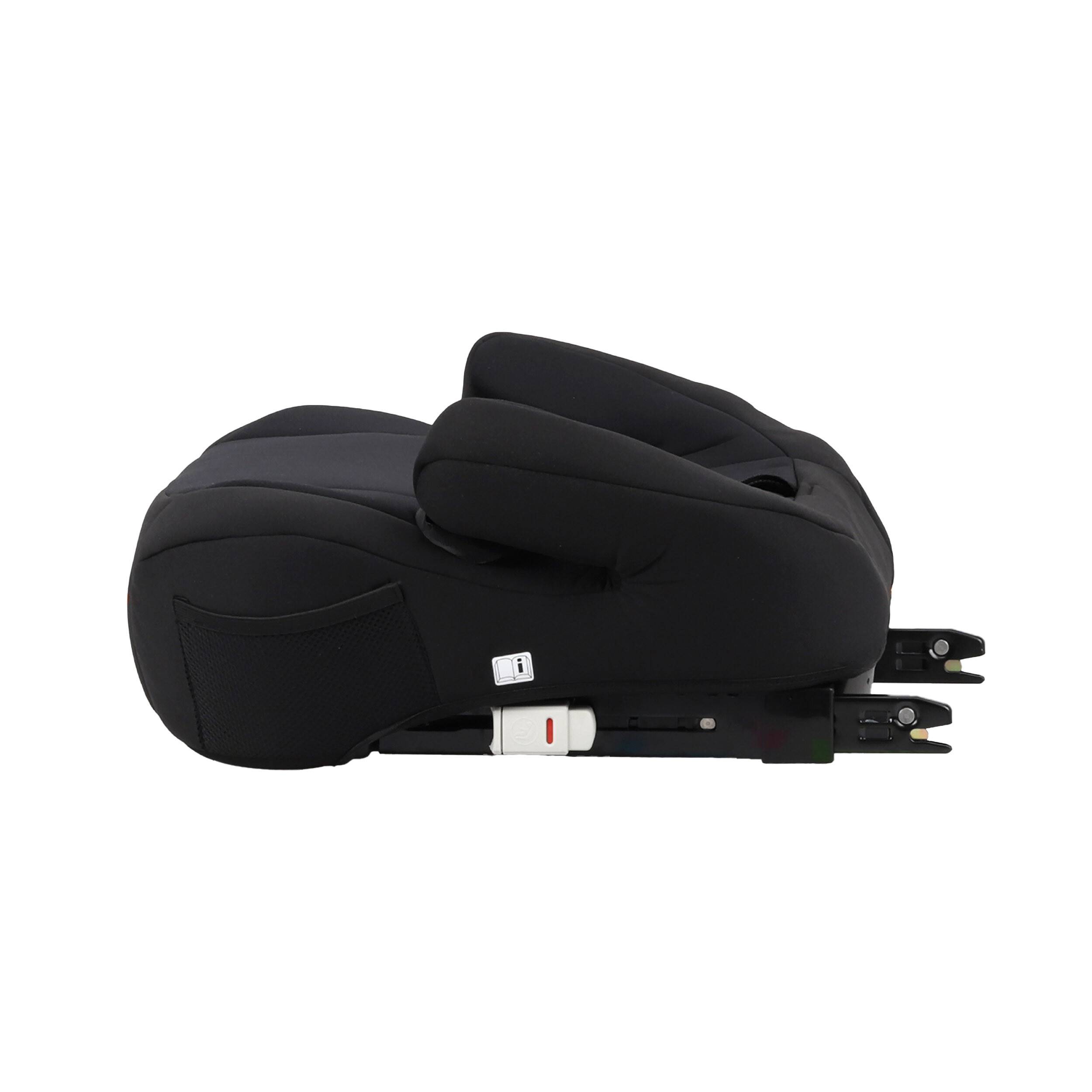 capsula® Sitzerhöhung JR-4-i-Fix i-Size ISOFIX Autokindersitz Pkw schwarz R129 zertifiziert (125-150 cm).