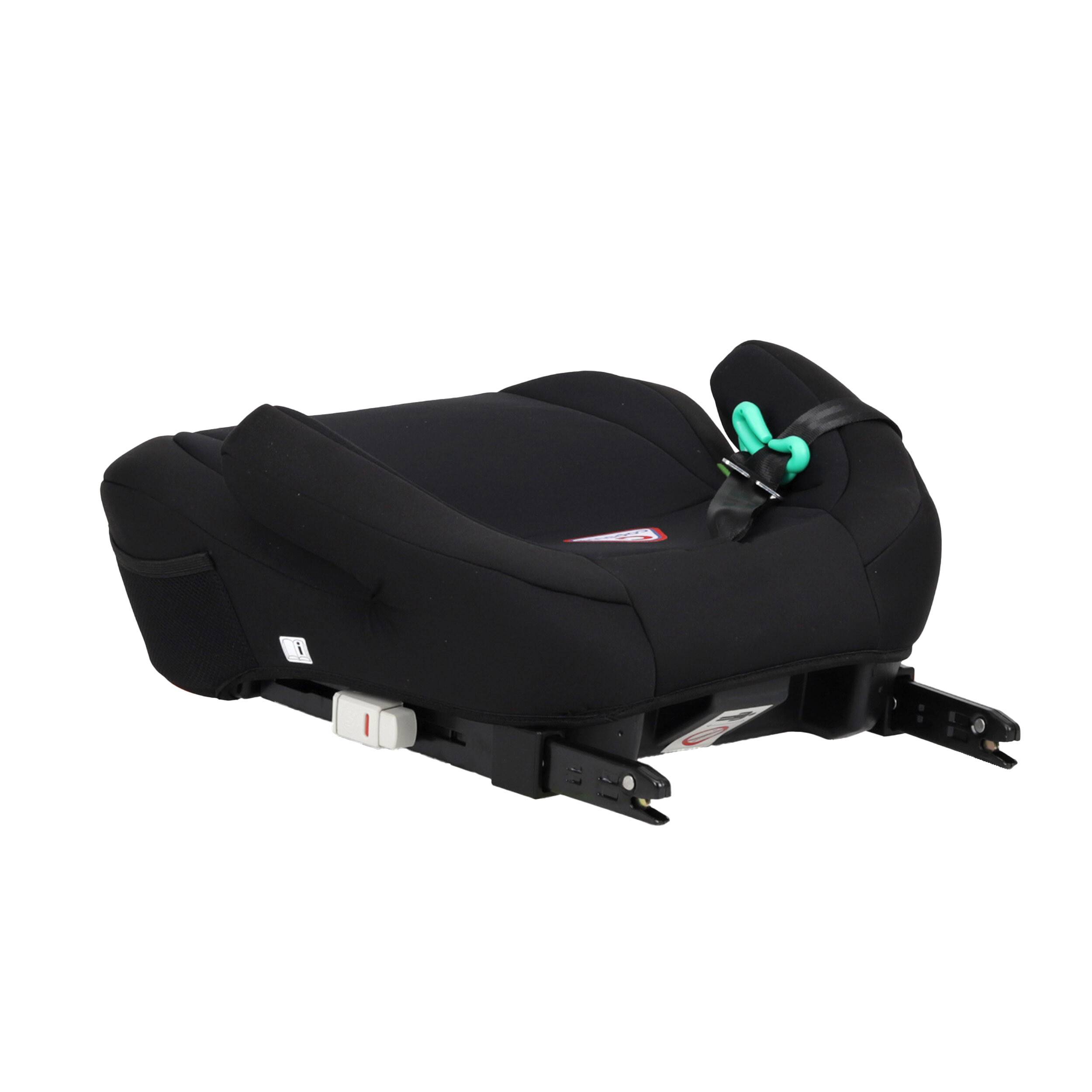 capsula® Sitzerhöhung JR-4-i-Fix i-Size ISOFIX Autokindersitz Pkw schwarz R129 zertifiziert (125-150 cm).