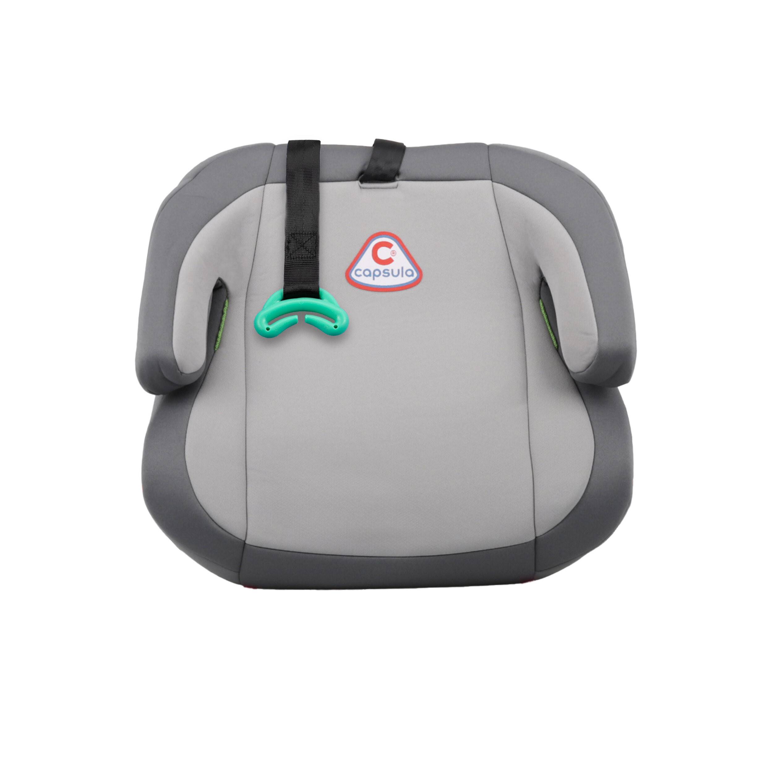 capsula® Sitzerhöhung JR-4-i-Fix i-Size ISOFIX Autokindersitz Pkw grau R129 zertifiziert 125-150 cm,